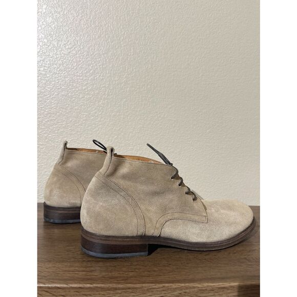 Florentini + Baker Men\'s Suede Chukka Boots in Beige Suede with Dark Laces main image 7